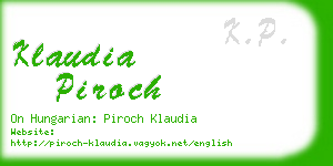 klaudia piroch business card